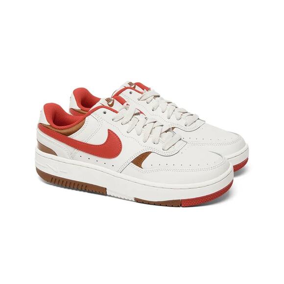 NEW Nike Women's 7  Gamma Force Sneakers Shoes White Red DX9176-004 - Picture 1 of 10